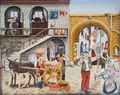 AL MERCATO SICILIANO - a Paint Artowrk by Maria Durante